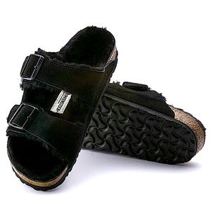 BIRKENSTOCK Arizona Shearling Suede Leather